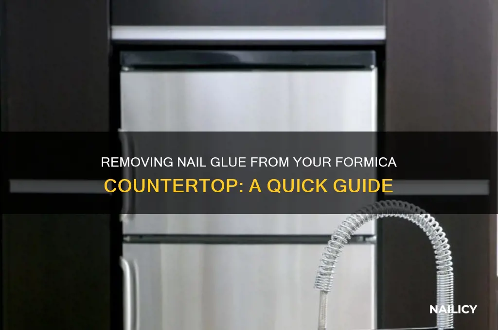 how to remove nail glue from formica countertop