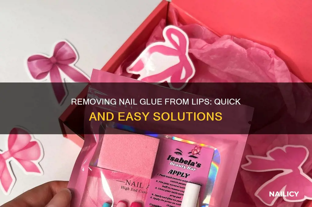 how to remove nail glue from lips