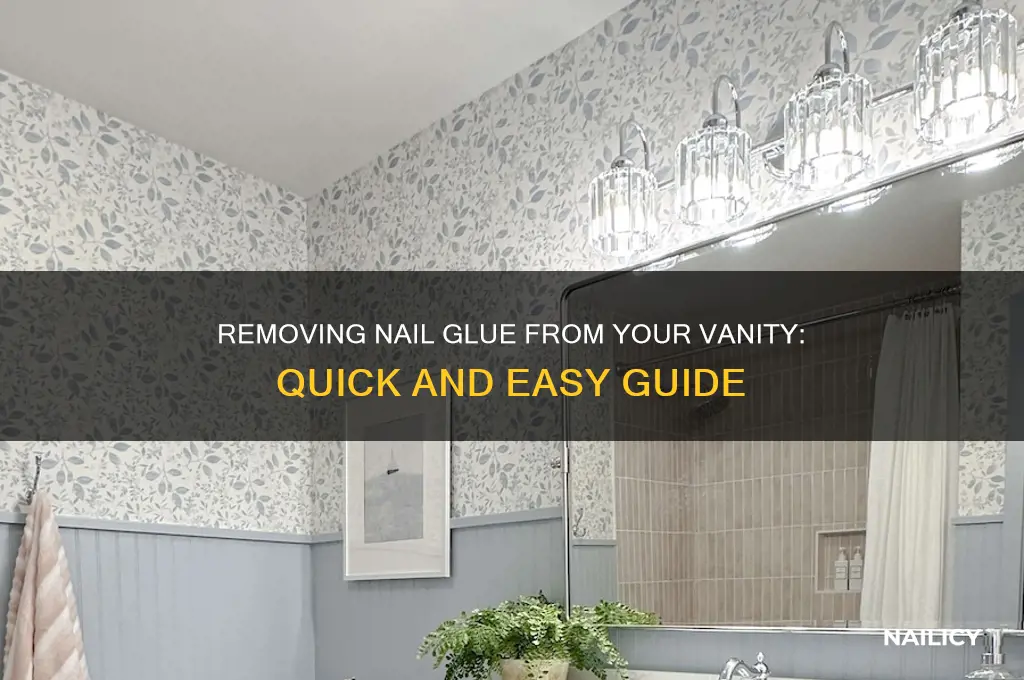 how to remove nail glue from vanity