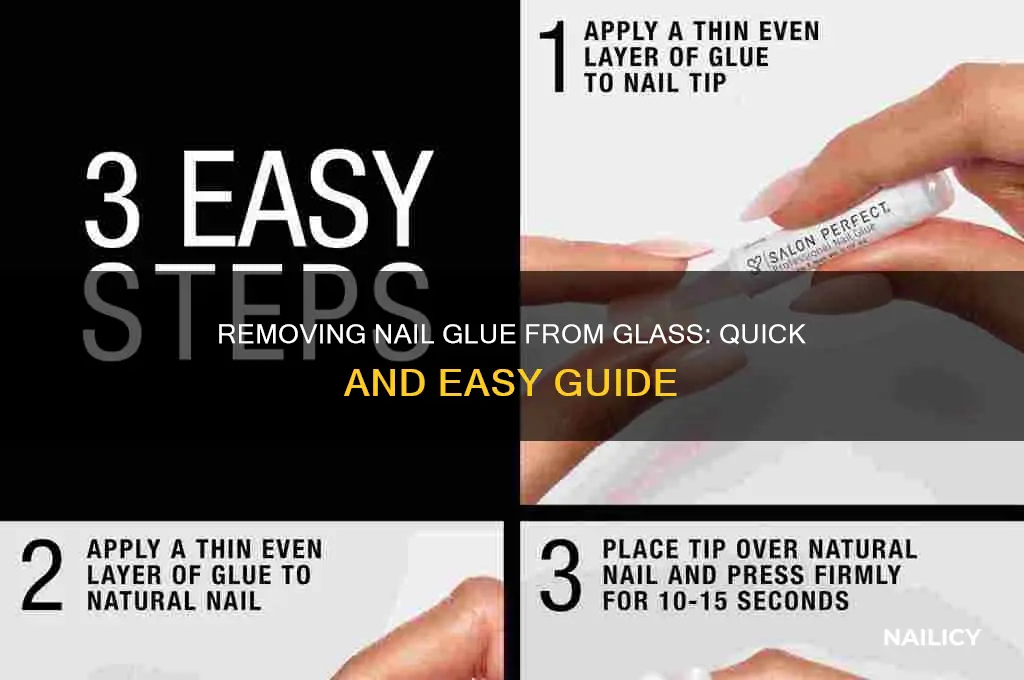 how to remove nail glue off glass