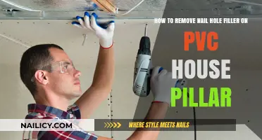 Efficiently Remove Nail Hole Filler from PVC House Pillars