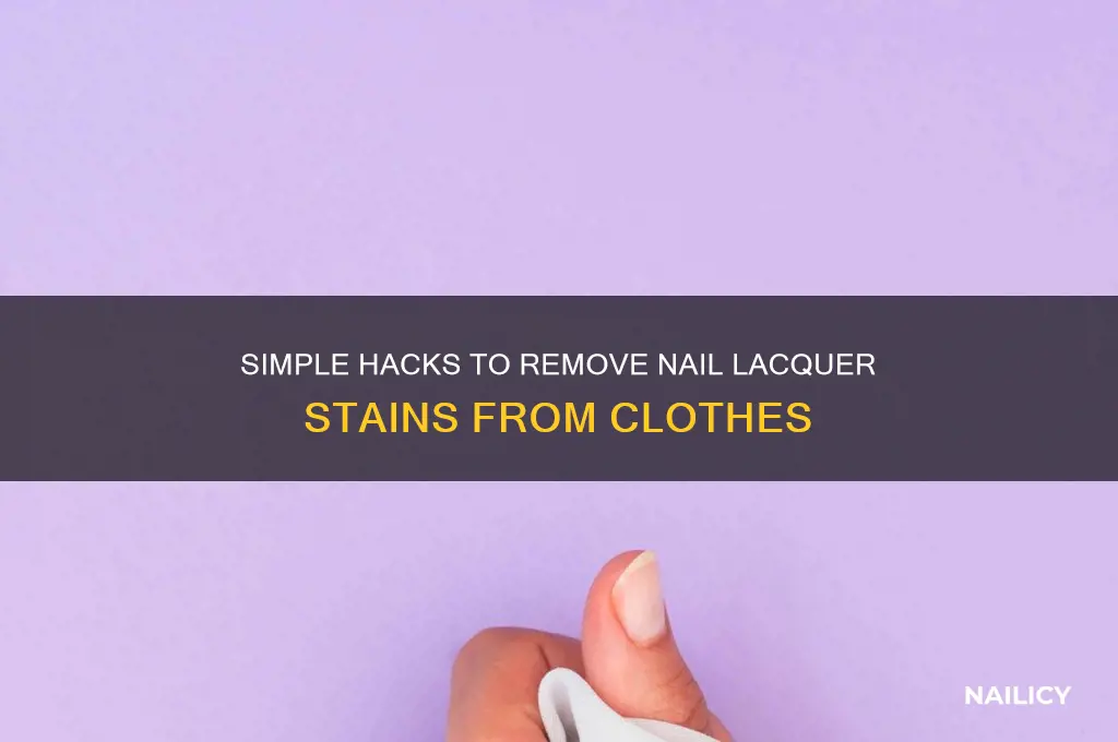 how to remove nail lacquer from clothes