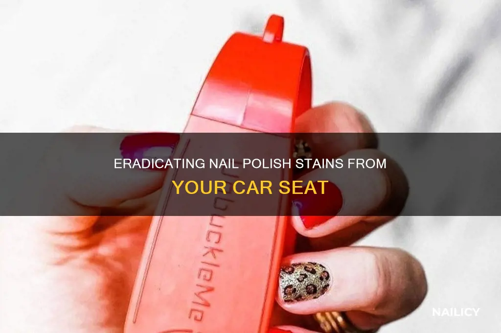 how to remove nail polish from a car seat