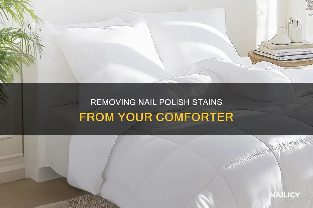 how to remove nail polish from a comforter