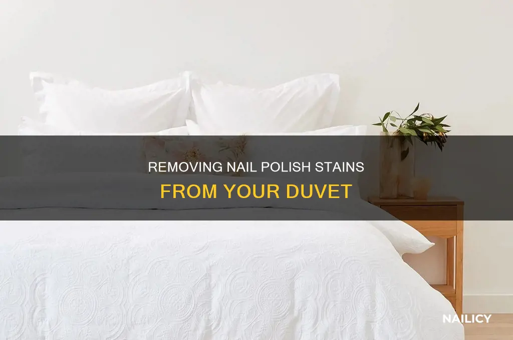 how to remove nail polish from a duvet