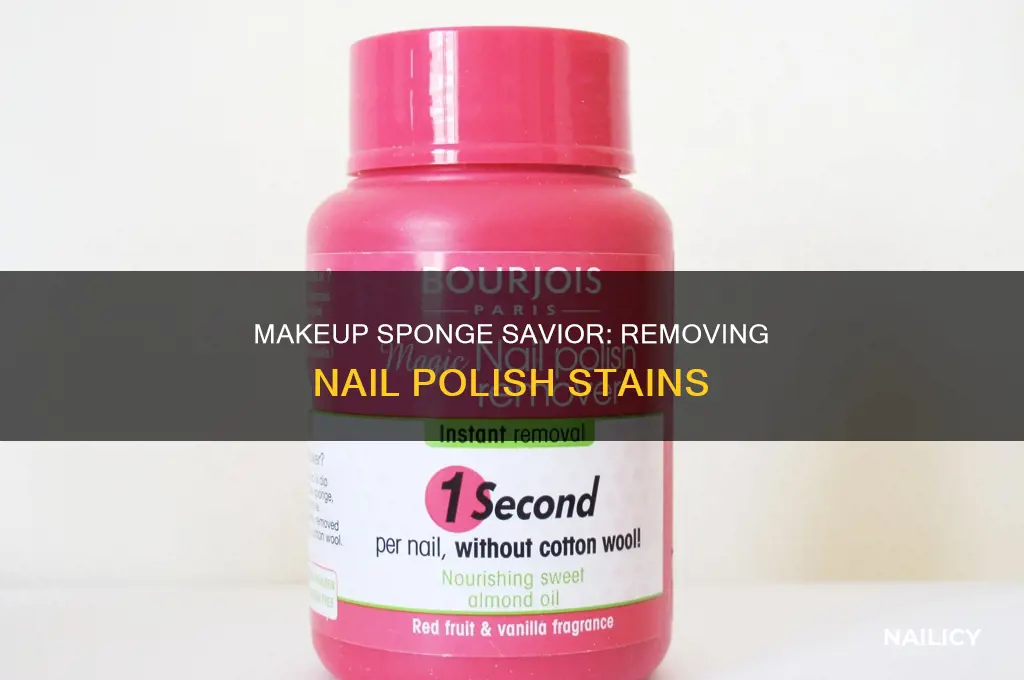 how to remove nail polish from a makeup sponge