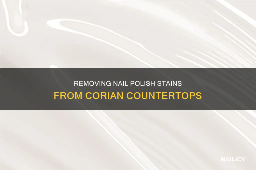 how to remove nail polish from corian countertop