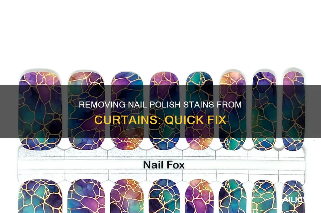 how to remove nail polish from curtain
