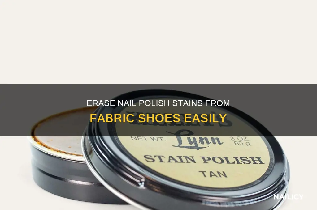 how to remove nail polish from fabric shoes