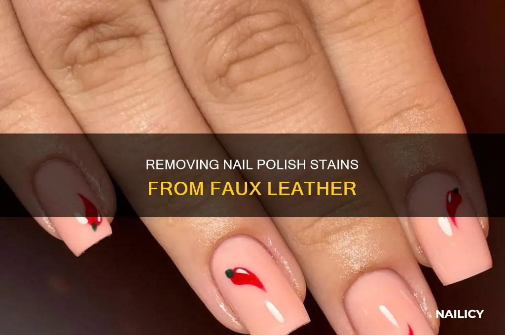 how to remove nail polish from faux leather
