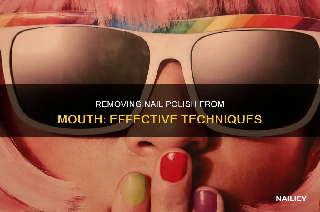 how to remove nail polish from mouth