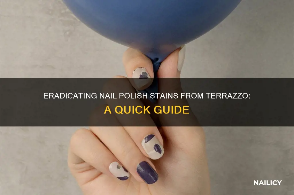how to remove nail polish from terrazzo