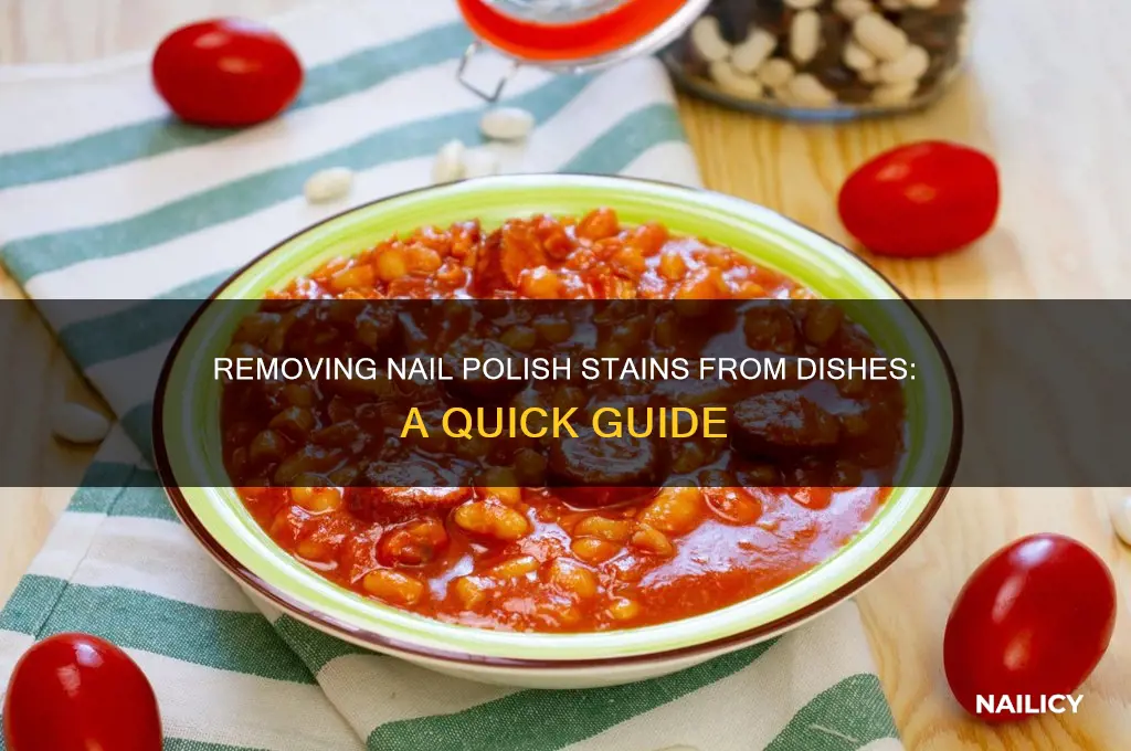 how to remove nail polish off dishes
