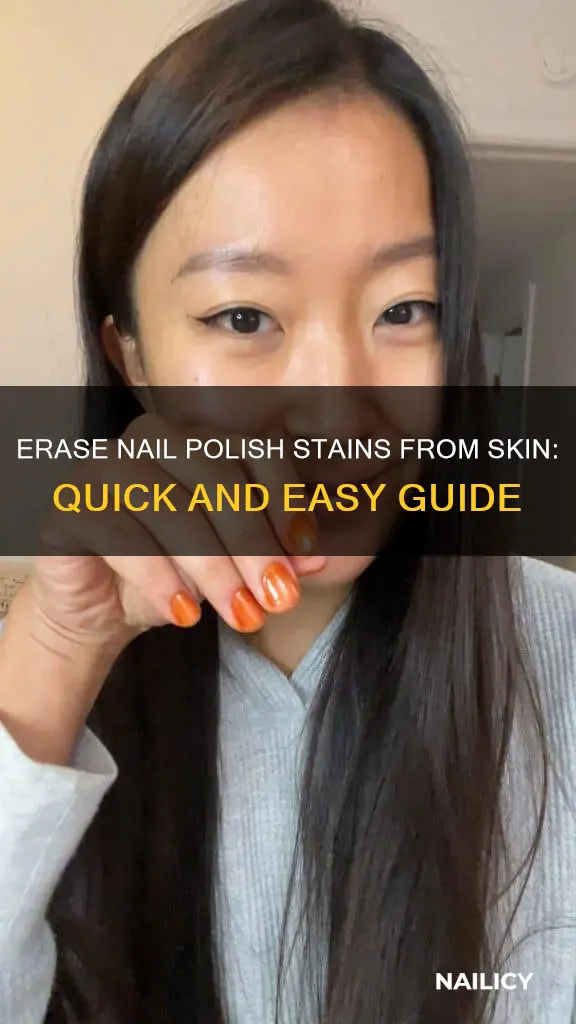 how to remove nail polish stains from skin