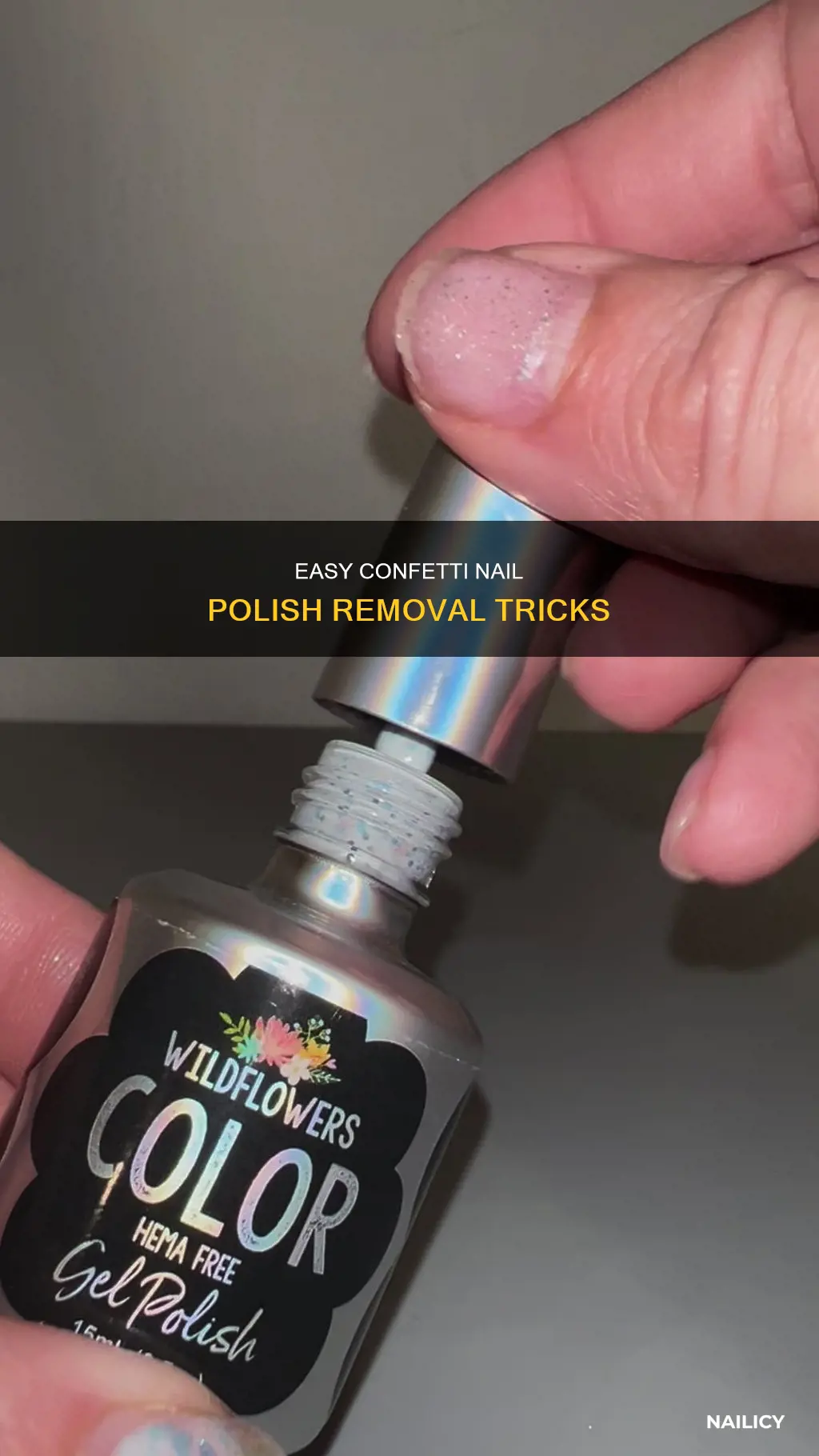 how to remove nail polish with confetti