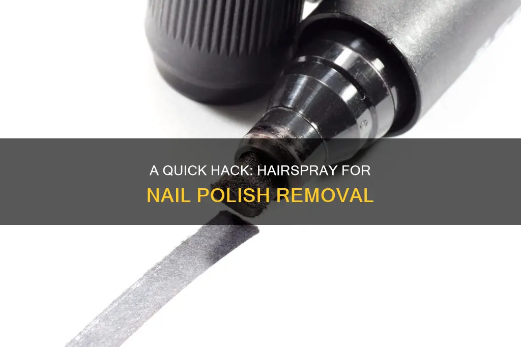 how to remove nail polish with hairspray