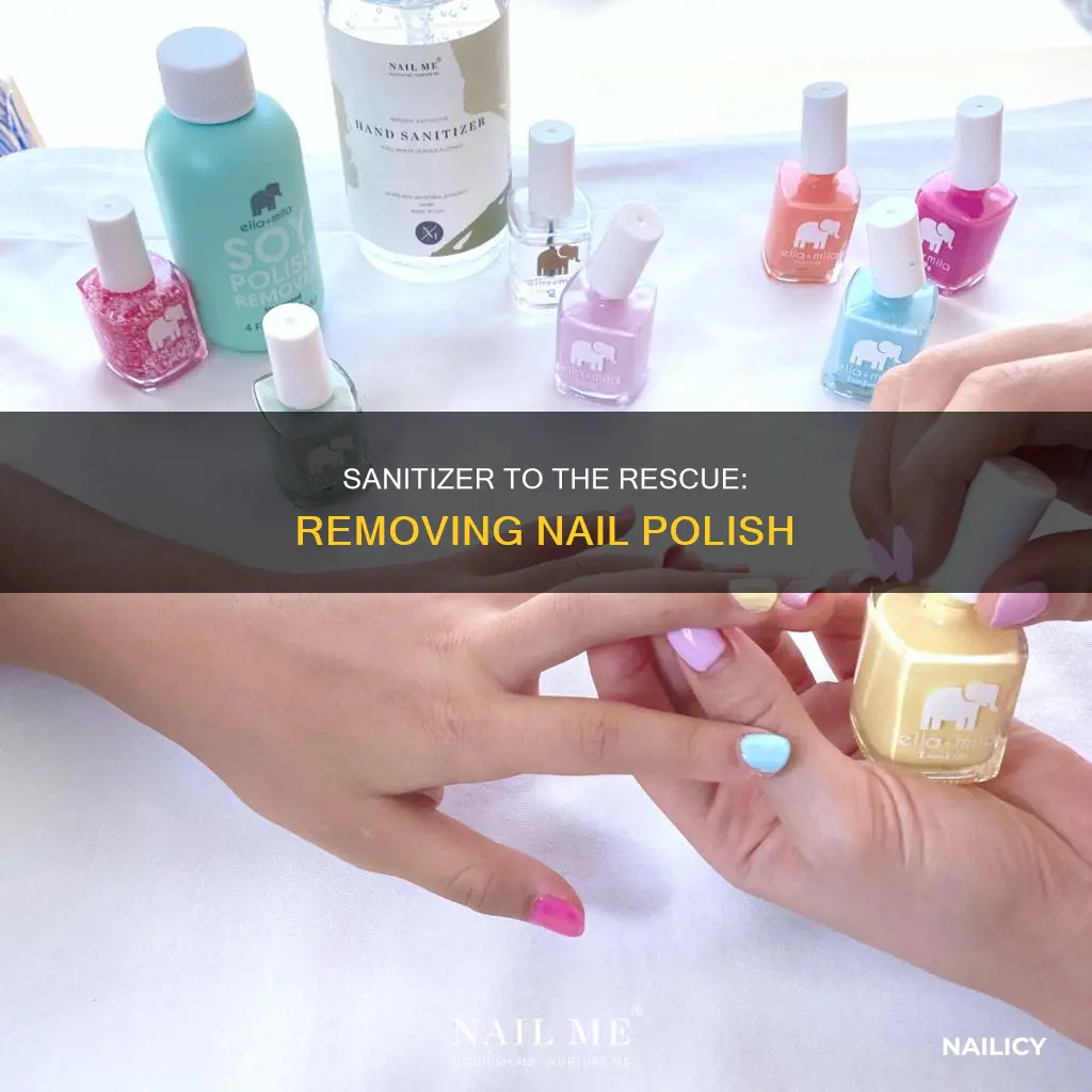 how to remove nail polish with sanitizer