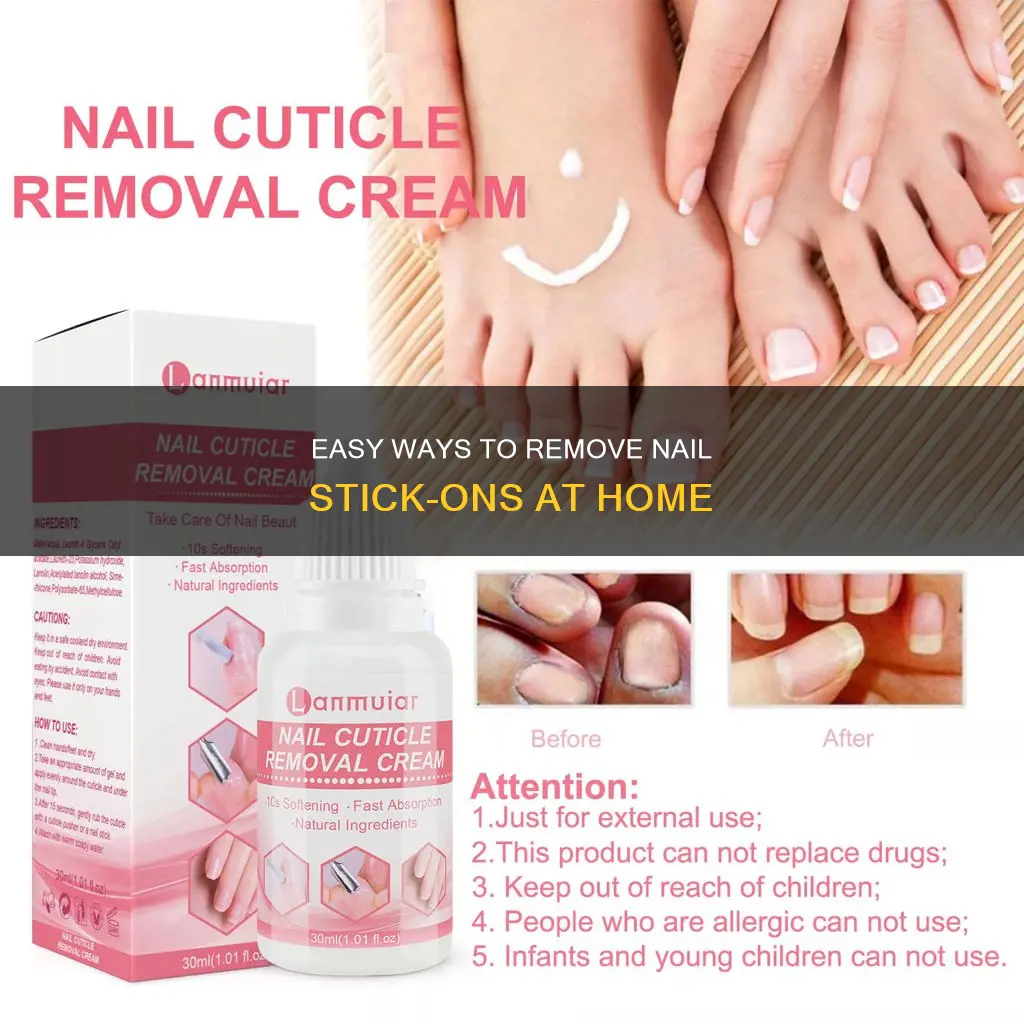 how to remove nail stick ons at home
