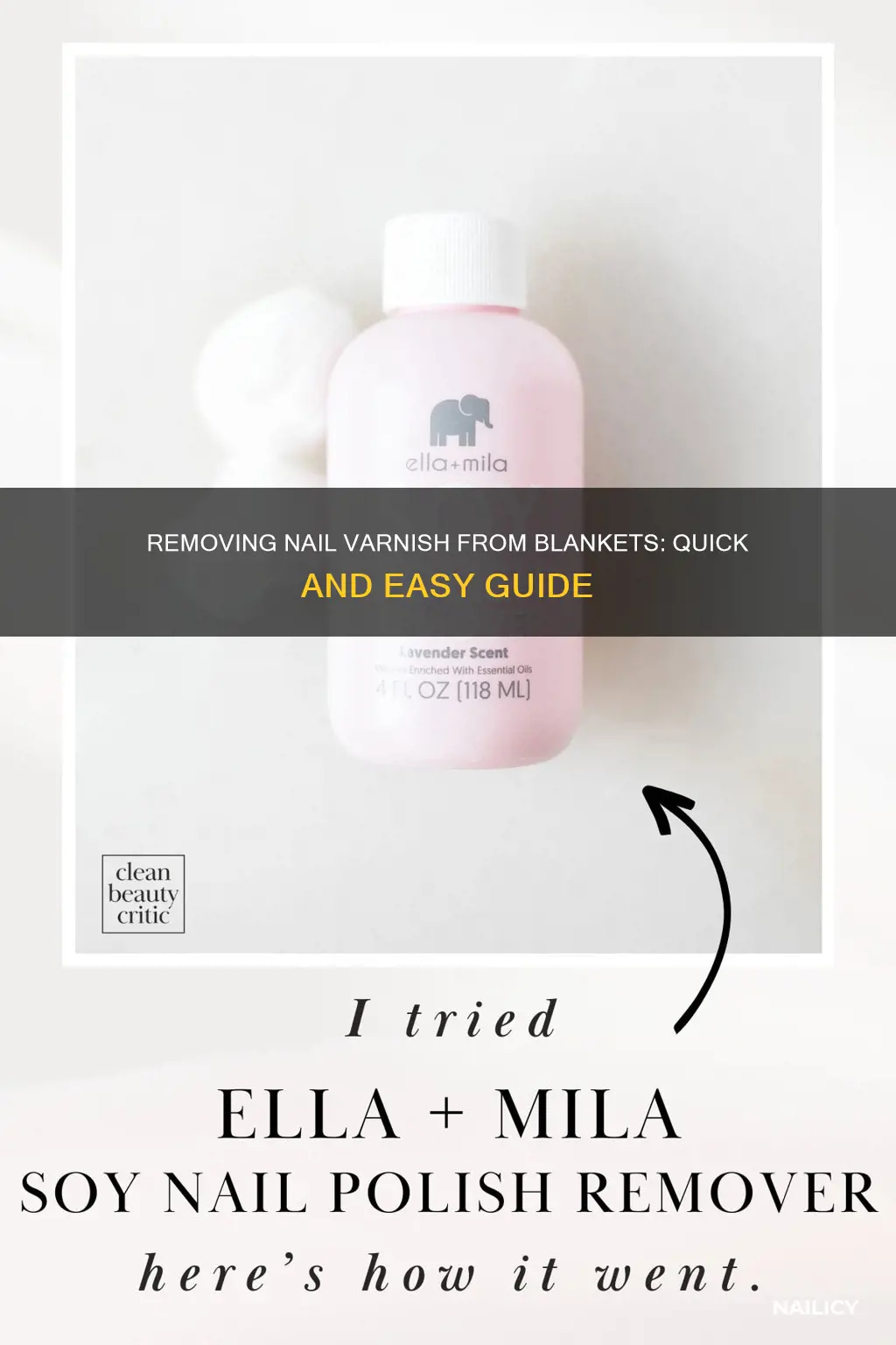 how to remove nail varnish from a blanket