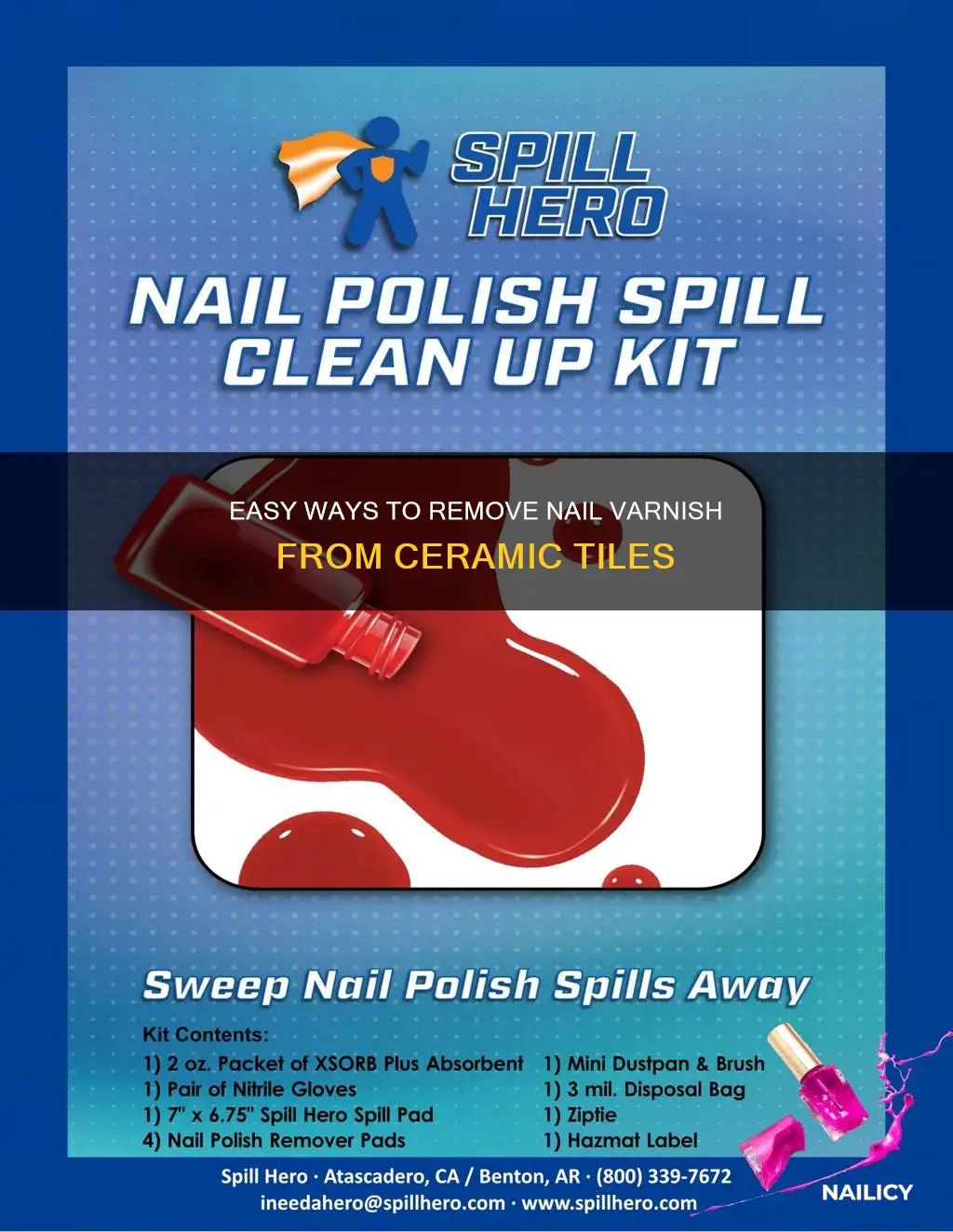 how to remove nail varnish from ceramic tiles