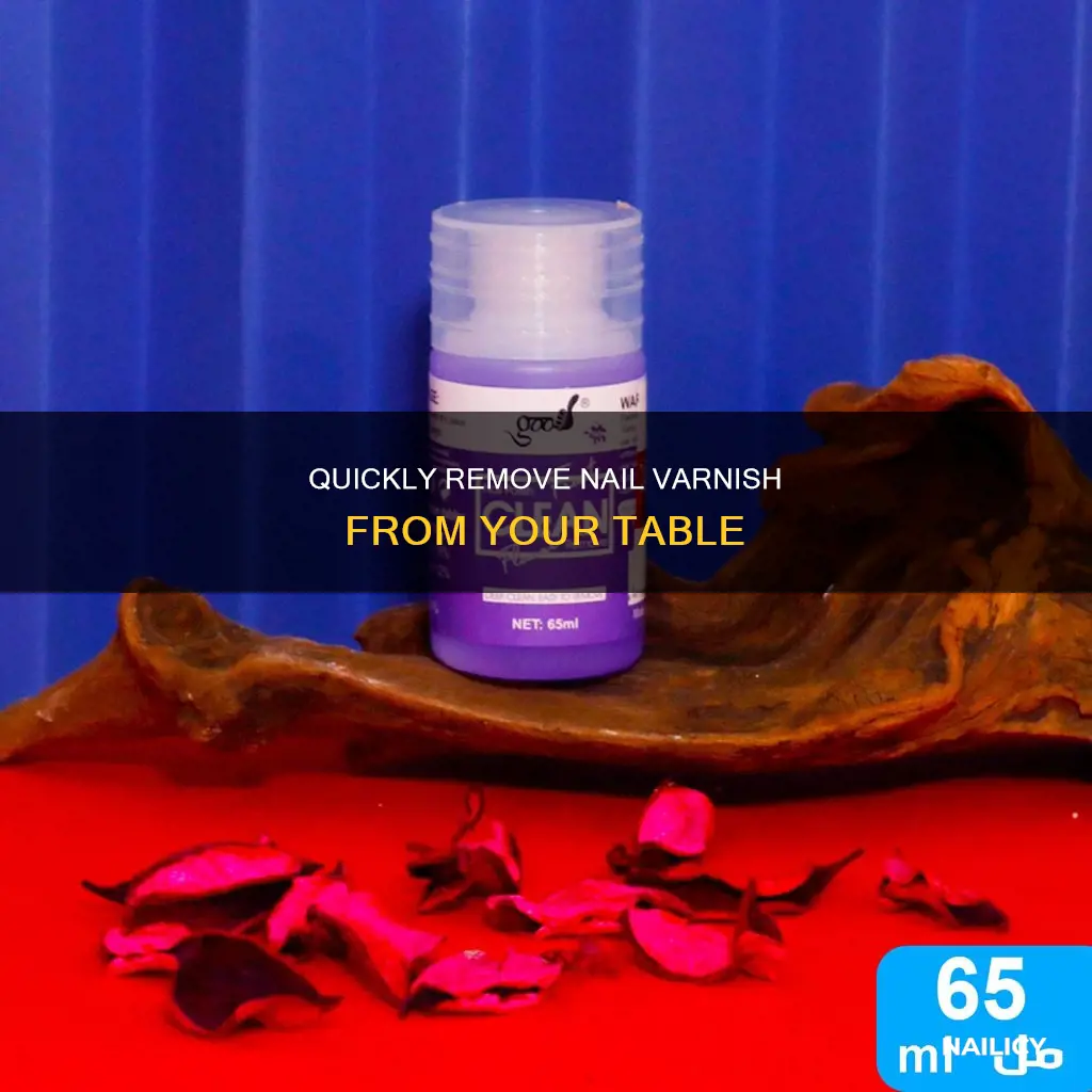 how to remove nail varnish from table