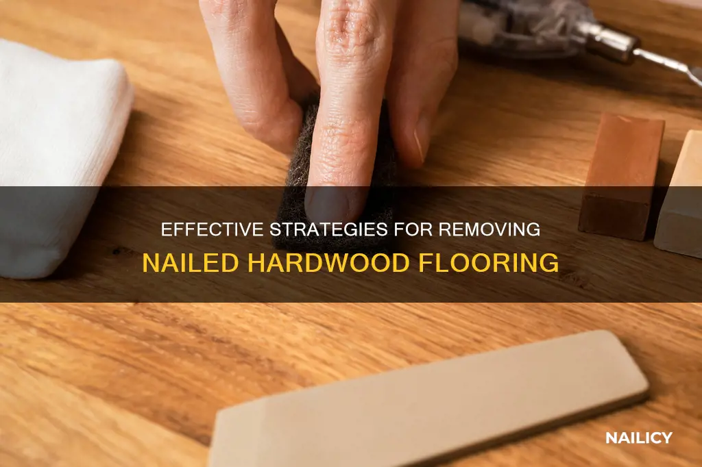 how to remove nailed down hardwood flooring
