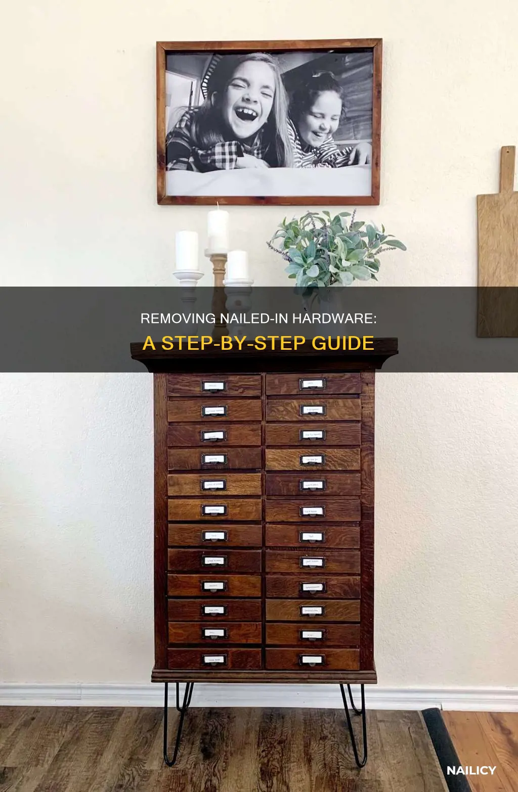 how to remove nailed in hardwear