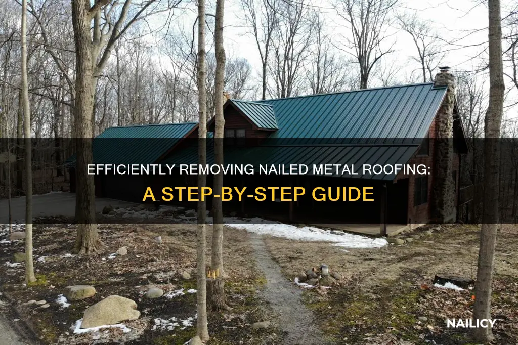 how to remove nailed metal roofing