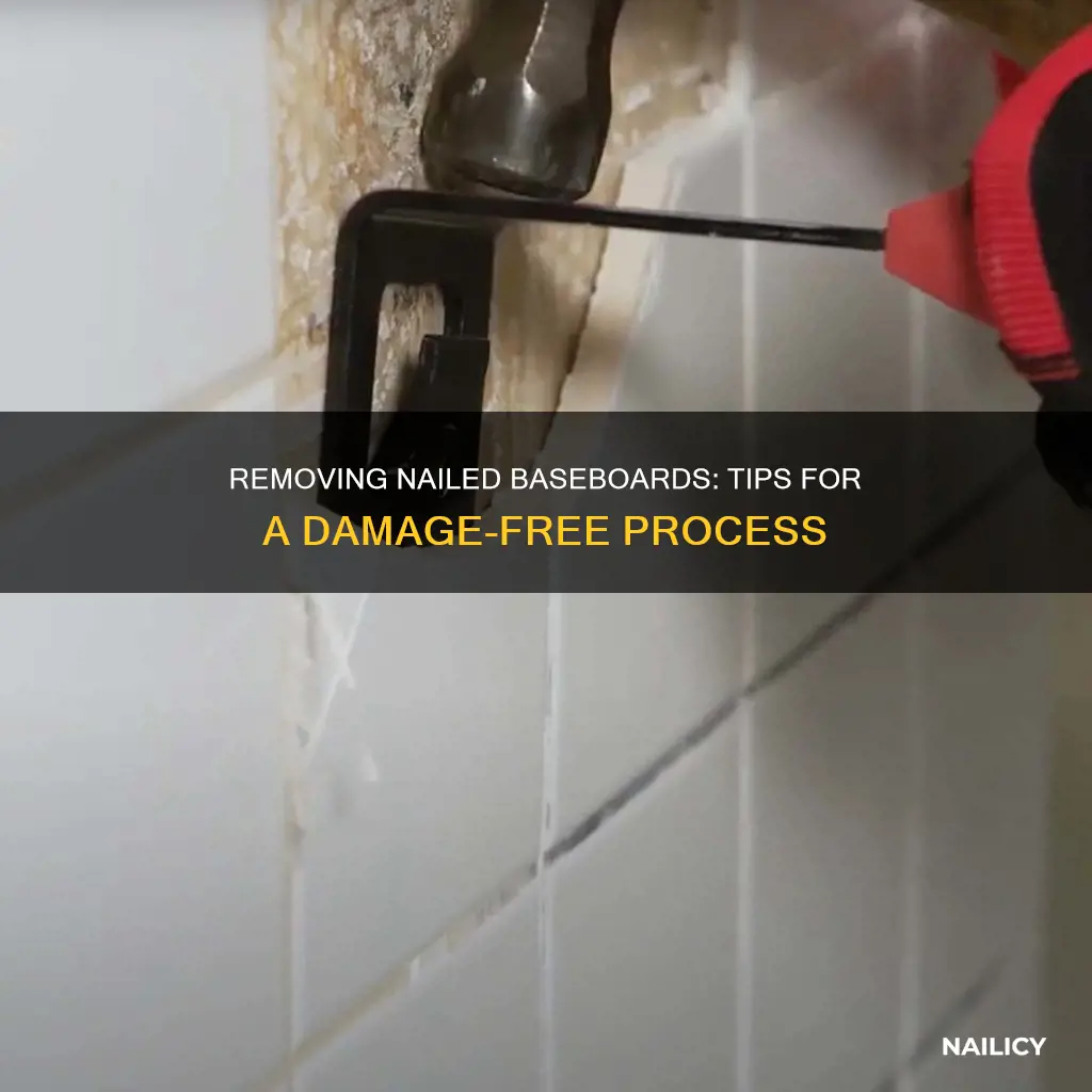 how to remove nailed on baseboard without damaging it