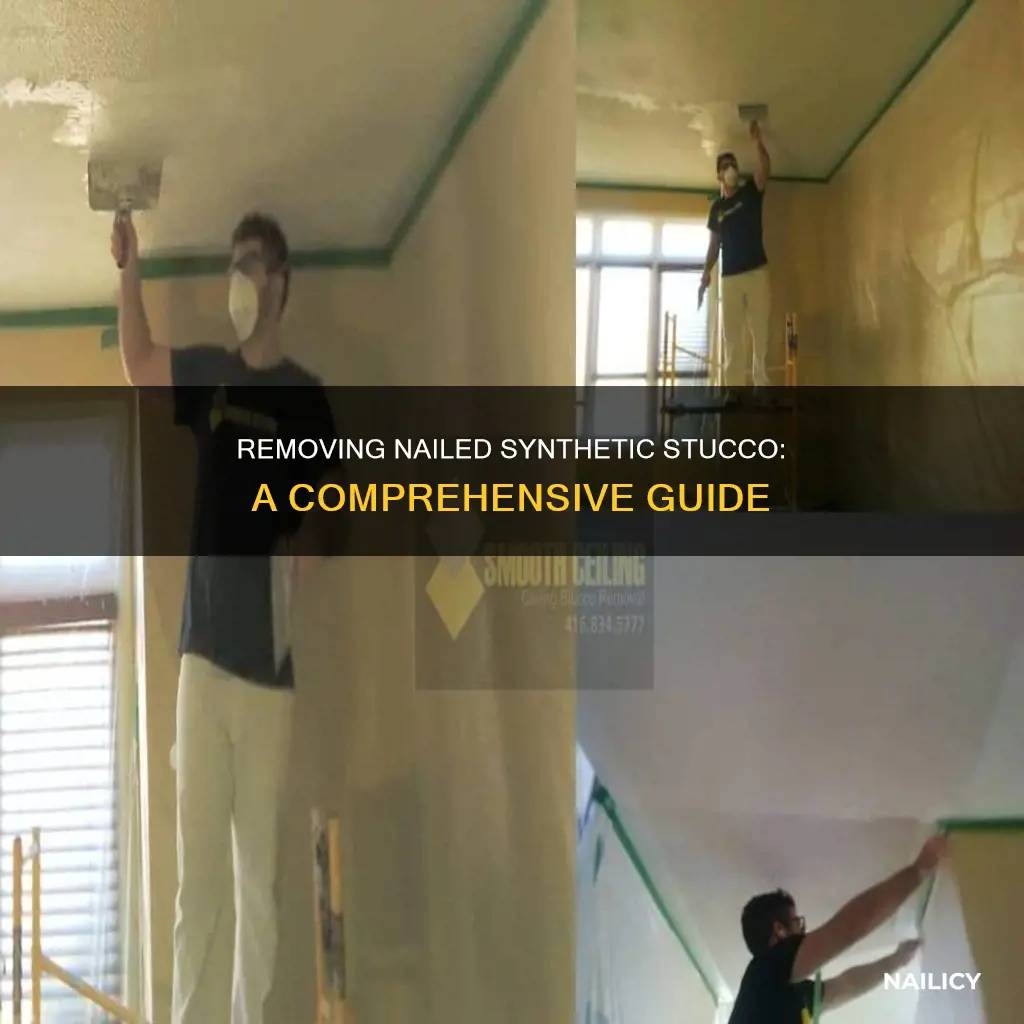 how to remove nailed on synthetic stucco