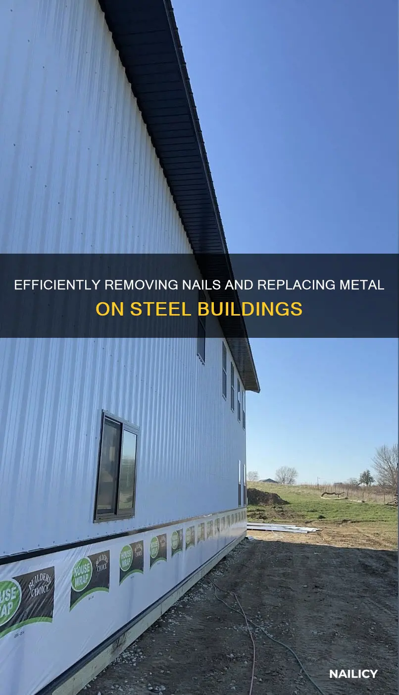 how to remove nails and replace metal on steel building