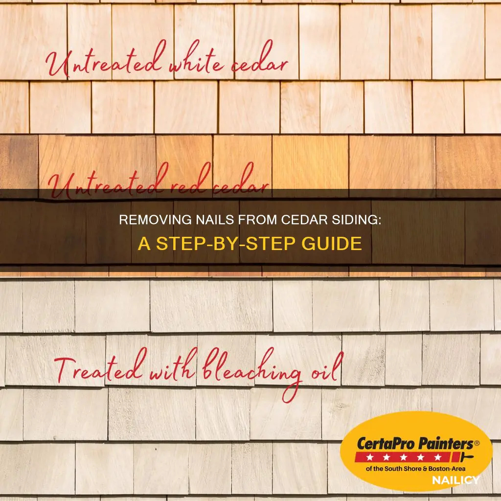 how to remove nails from cedar siding