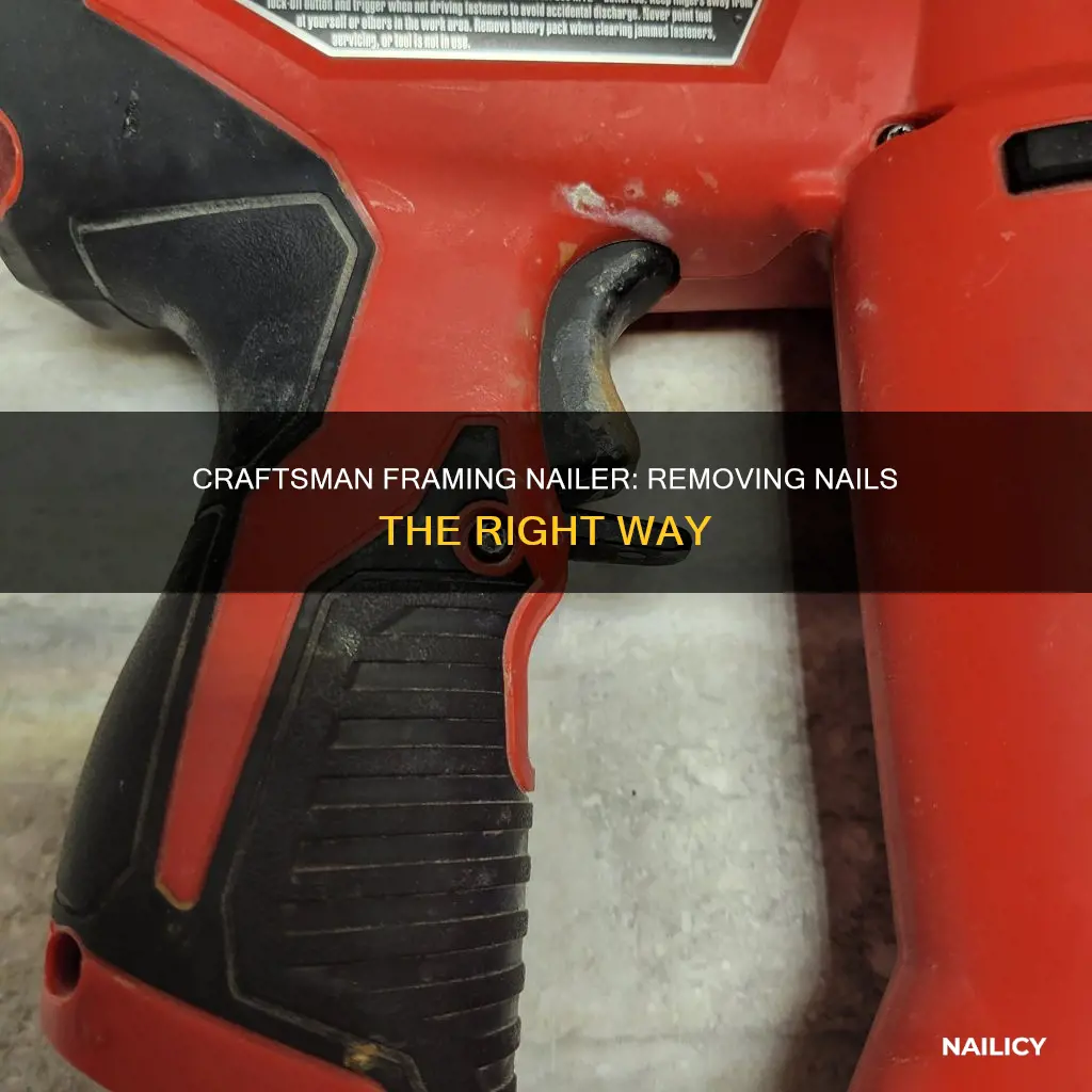 how to remove nails from craftsman framing nailer