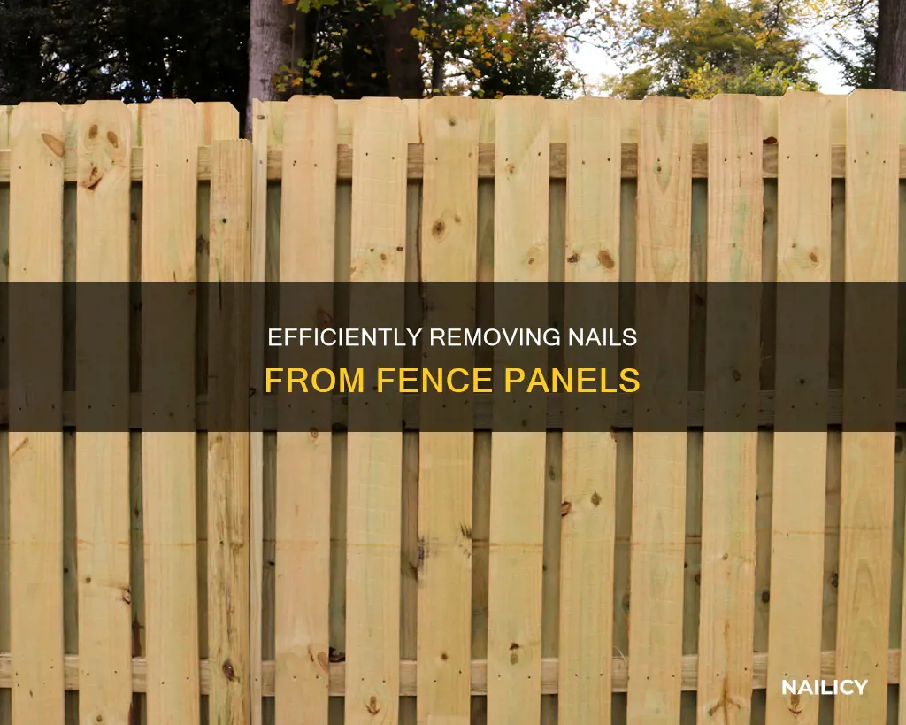 how to remove nails from fence panel