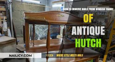 Removing Nails from Antique Hutch Window Frames