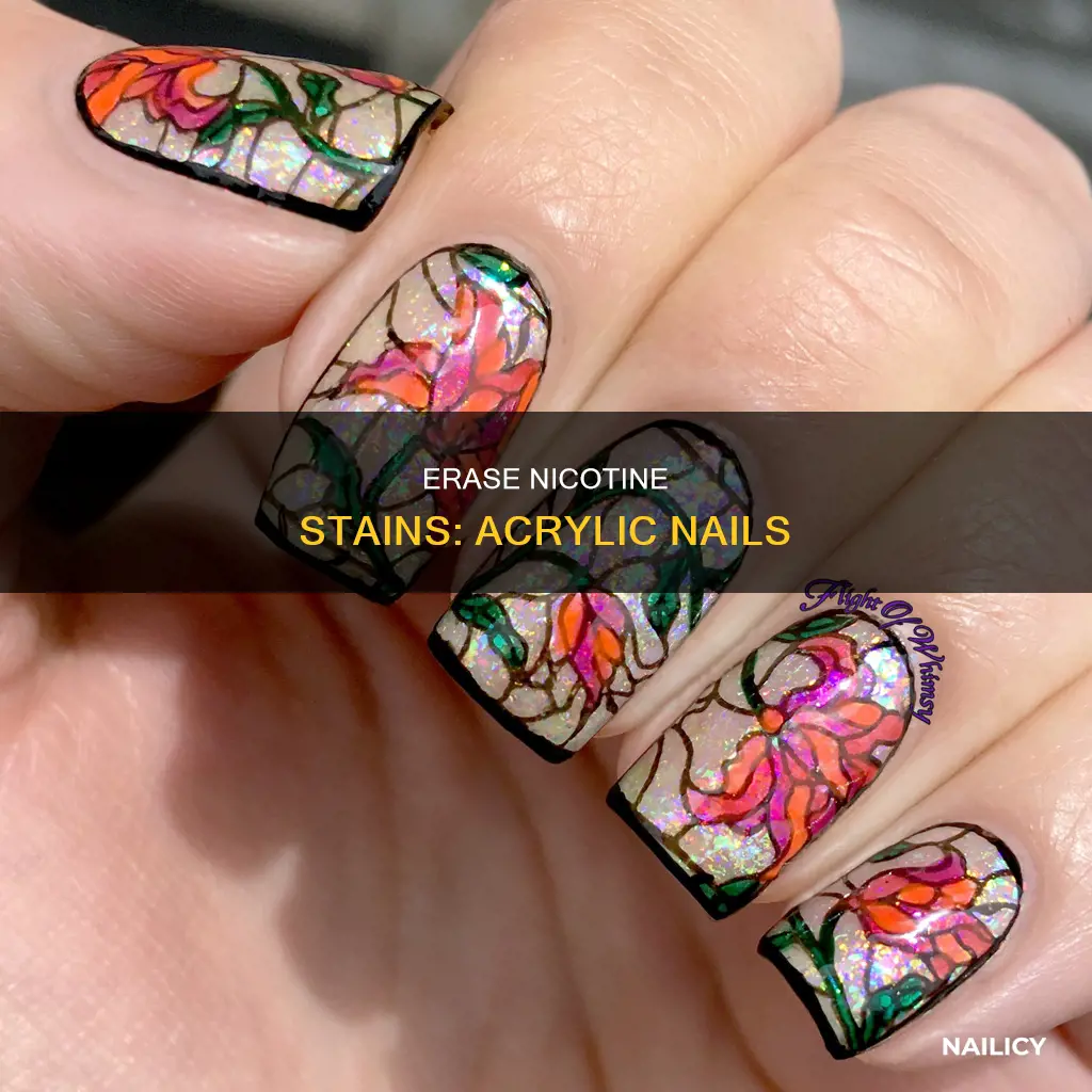 how to remove nicotine stains from acrylic nails