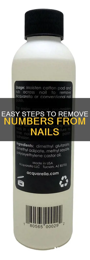 how to remove numvers on nails
