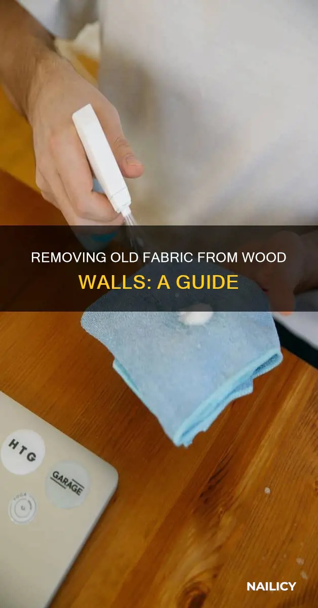 how to remove old fabric under nails from wood walls