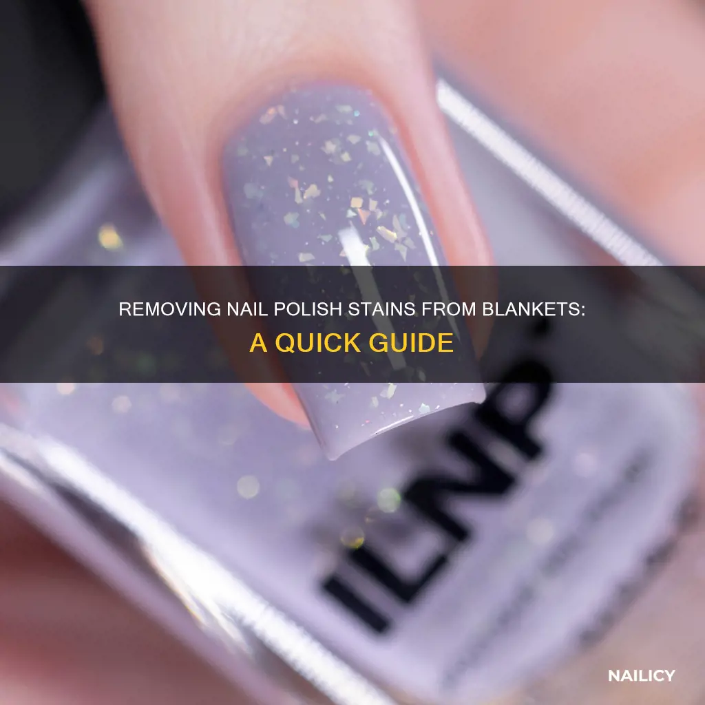 how to remove old nail polish on blankets