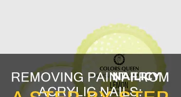 how to remove paint from acrylic nails