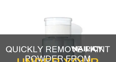 how to remove paint poweder rom under nails