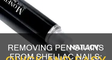 how to remove pen from shellac nails