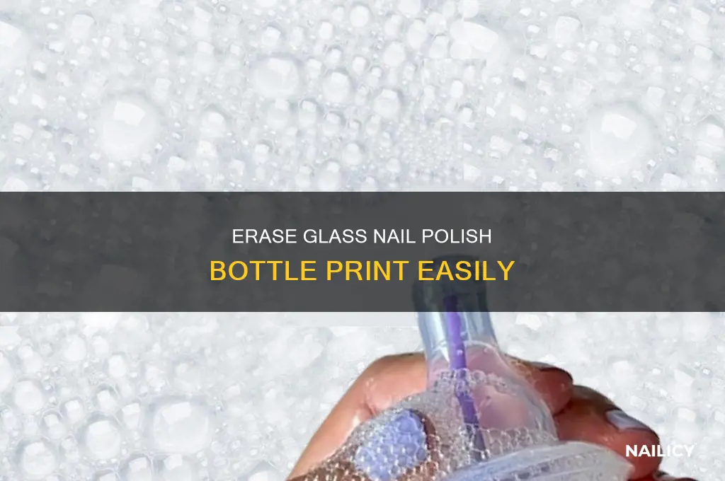 how to remove print from glass nail polish bottles