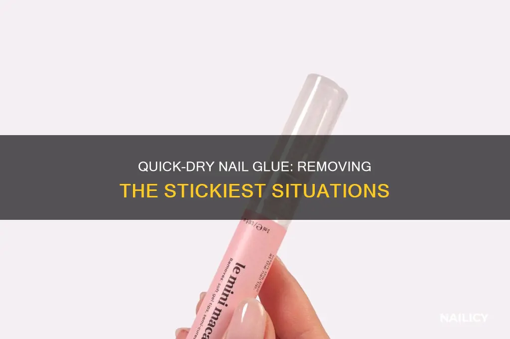 how to remove quick dry nail glue
