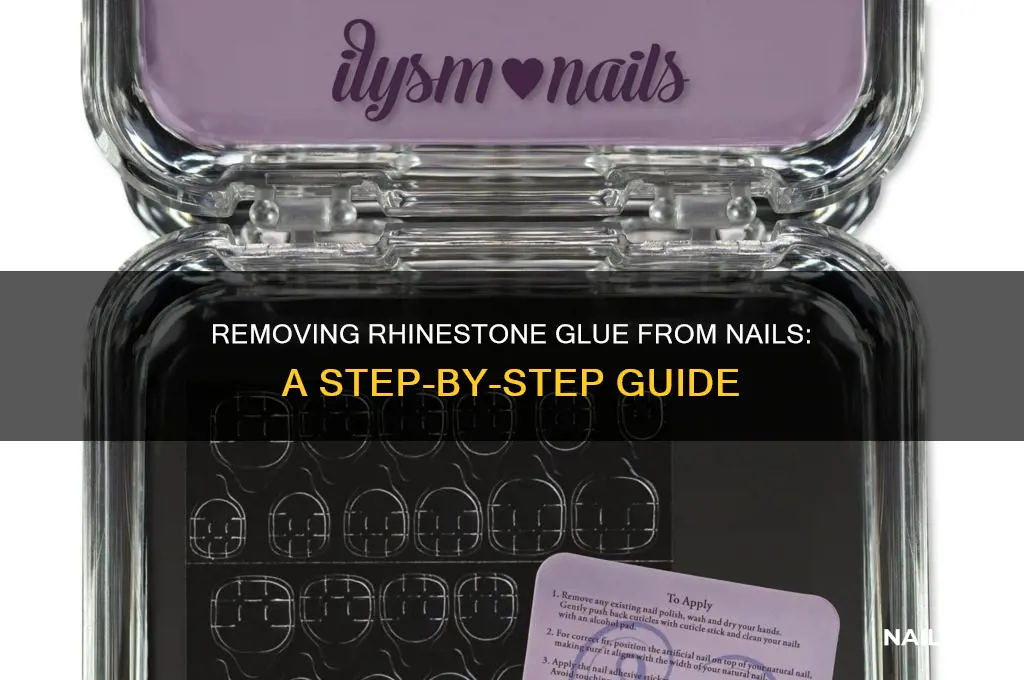 how to remove rhinestone glue from nails