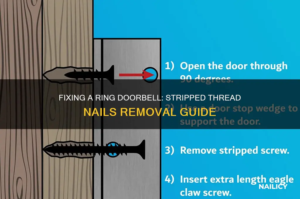 how to remove ring doorbell with stripped thread nails