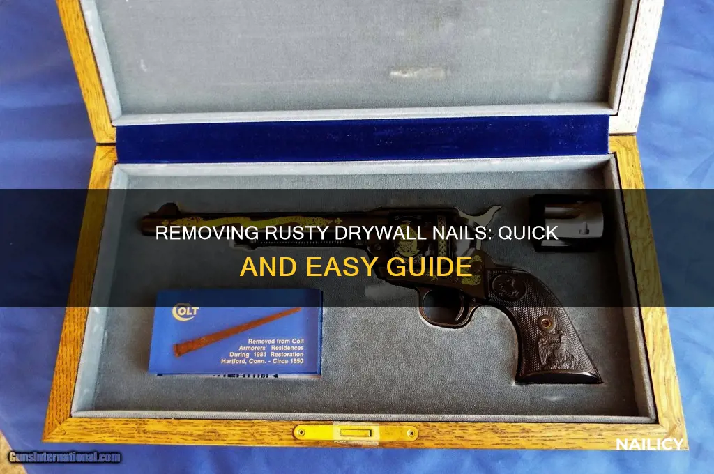 how to remove rusty drywall nails