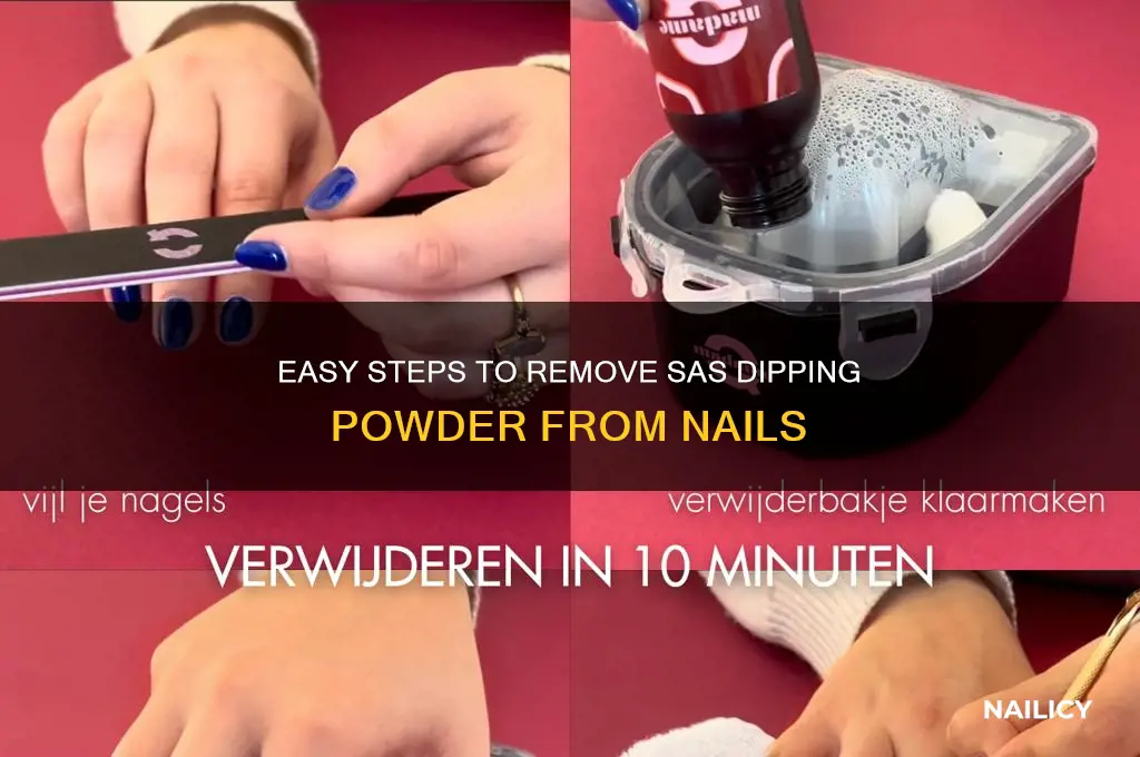 how to remove sas dipping powder from nails