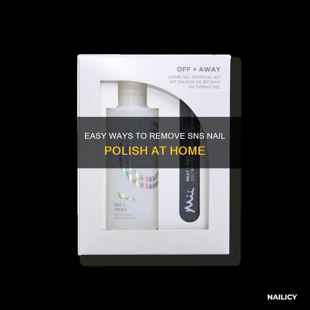 how to remove sns nail polish at home without acetone