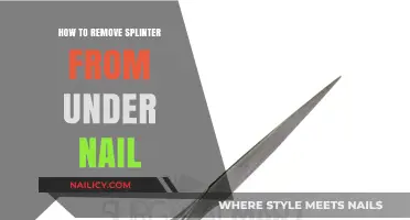 Removing Splinter Painlessly from Under Nail